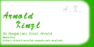 arnold kinzl business card